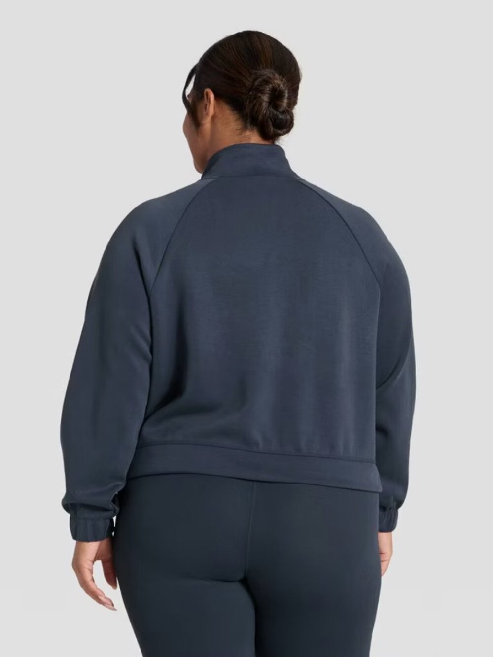 Women's Airy Sleek Full Zip Jacket - All In Motion Navy Blue XL - Picture 2 of 6